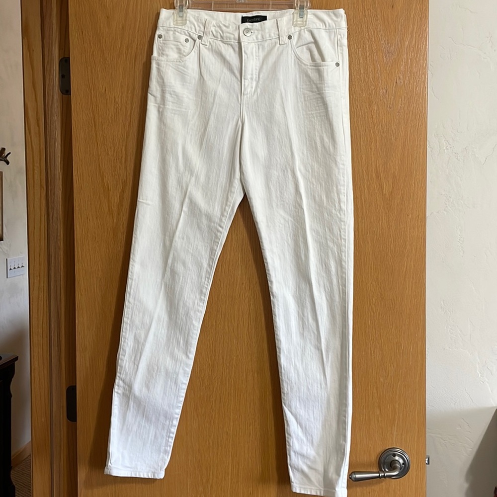 Karen Kane White Straight Leg Jean, Size 10